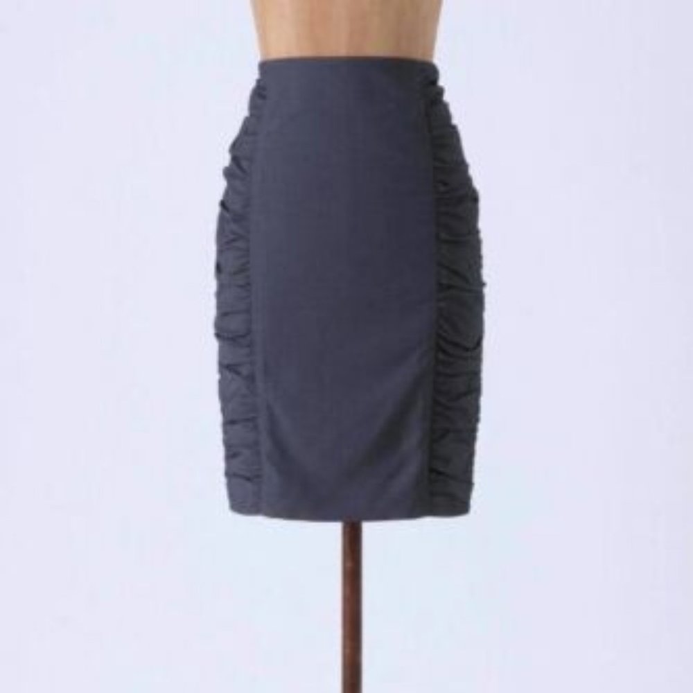 Anthropologie | Navy Alluring Sway Skirt - Sz 4